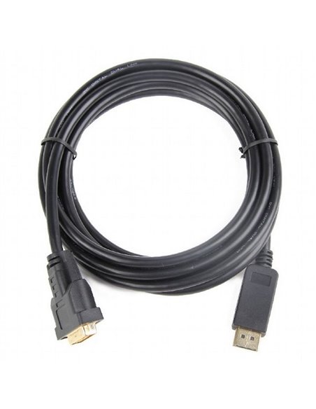 Видео кабель Cablexpert CC-DPM-DVIM-3M, DisplayPort (M) - DVI-D (M), 3м, Чёрный