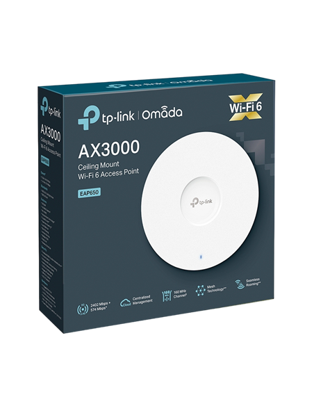 Беспроводная точка доступа TP-LINK EAP650, 574 Мбит/с, 2402 Мбит/с, Белый