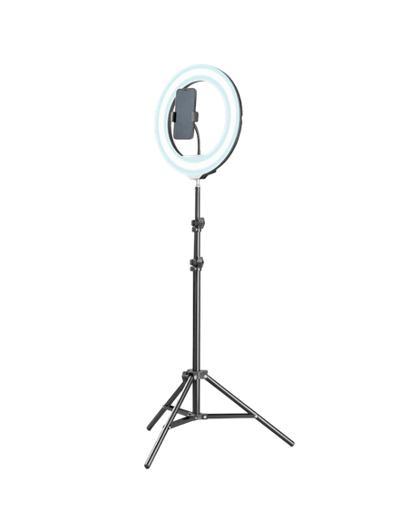 Lampă circulară Cellularline Selfie Ring Pro – Universale, Negru