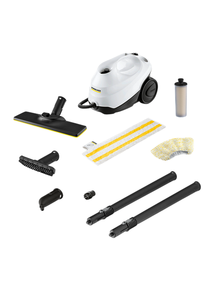 Пароочиститель Karcher SC 3 EasyFix + Комплект круглых щеток 2.863-264.0, Белый