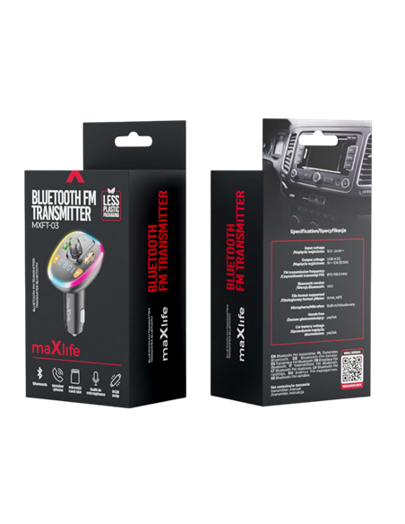 Modulator FM Maxlife MXFT-03, Negru Modulator FM Maxlife MXFT-03, Negru