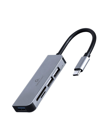 USB-концентратор Gembird UHB-CM-CRU3P1U2P2-01, Серебристый