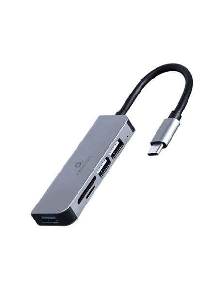 USB-концентратор Gembird UHB-CM-CRU3P1U2P2-01, Серебристый
