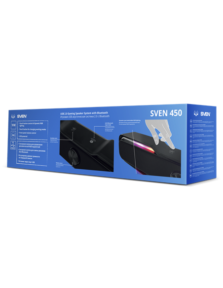 Sistem Audio 2.0 SVEN "450", Negru