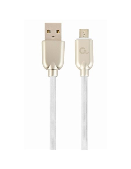 Cablu încărcare și sincronizare Cablexpert CC-USB2R-AMmBM-2M-W, USB Type-A/micro-USB, 2m, Alb