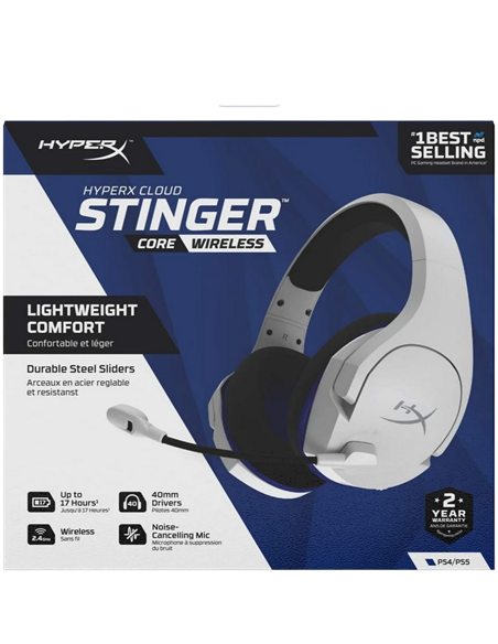 Căști gaming HyperX Cloud Stinger Core PS4, Fără fir, Alb