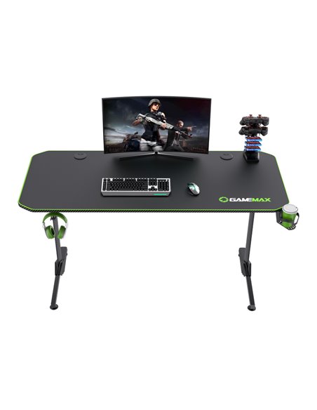 Birou Gaming Gamemax D140-Carbon, Negru
