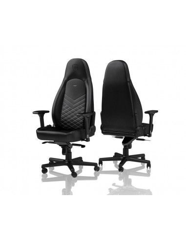 Scaun Gaming Noblechairs Icon, PU Piele, Negru/Alb