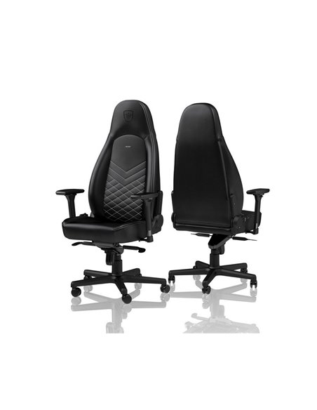 Scaun Gaming Noblechairs Icon, PU Piele, Negru/Alb