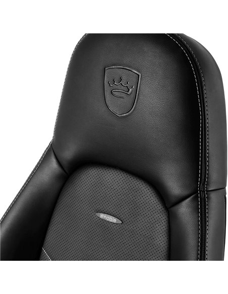 Scaun Gaming Noblechairs Icon, PU Piele, Negru/Alb