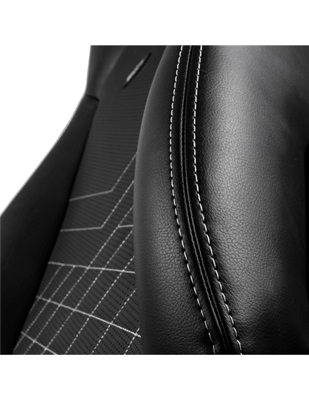 Scaun Gaming Noblechairs Icon, PU Piele, Negru/Alb
