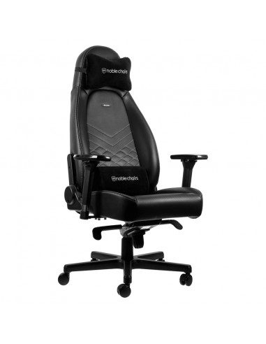 Scaun Gaming Noblechairs Icon, PU Piele, Negru/Alb