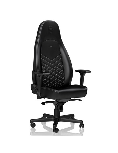 Scaun Gaming Noblechairs Icon, PU Piele, Negru/Alb