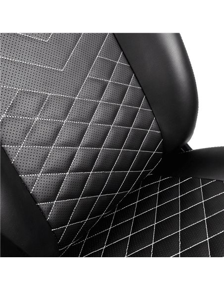 Scaun Gaming Noblechairs Icon, PU Piele, Negru/Alb