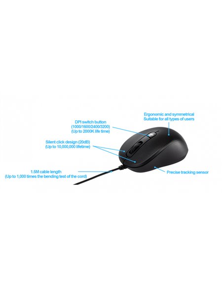 Мышь ASUS MU101C Silent, Чёрный Мышь ASUS MU101C Silent, Чёрный