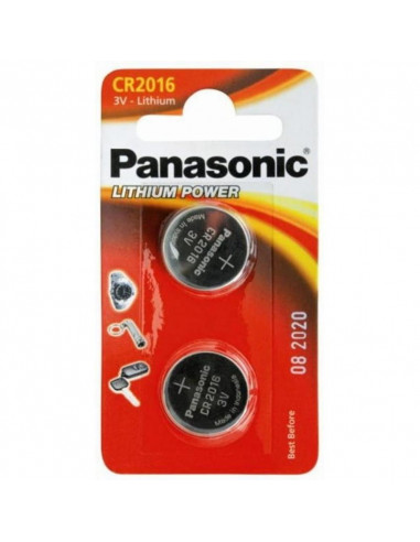 Дисковые батарейки Panasonic CR-2016EL, CR2016, 2шт.