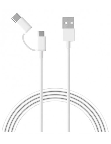 Зарядный кабель Xiaomi SJV4082TY, USB Type-A/Micro USB, USB Type-C, 1м, Белый