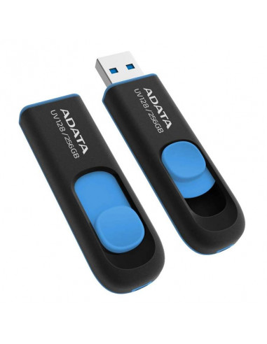 USB Flash накопитель ADATA UV128, 128Гб, Черный/Синий