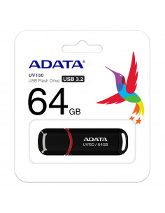USB Flash накопитель ADATA UV150, 64Гб, Черный/Красный 2