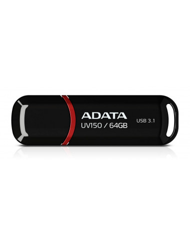 Memorie USB ADATA UV150, 64GB, Negru/Rosu