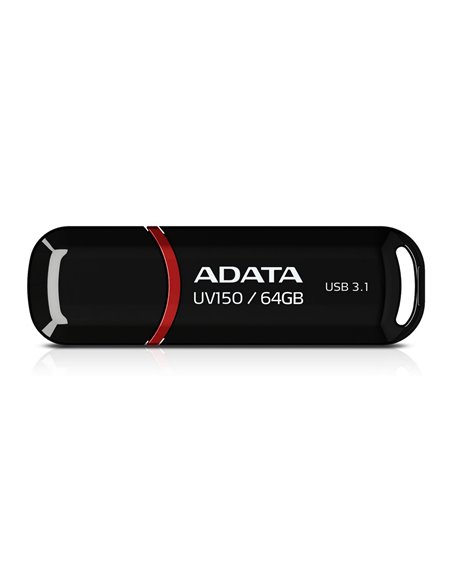 Memorie USB ADATA UV150, 64GB, Negru/Rosu