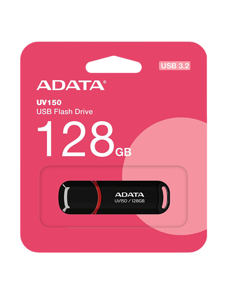 USB Flash накопитель ADATA UV150, 128Гб, Чёрный