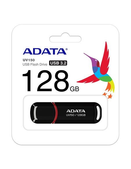 USB Flash накопитель ADATA UV150, 128Гб, Чёрный