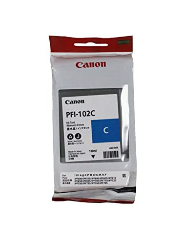 Картридж чернильный Canon PFI-102, 130мл, Голубой