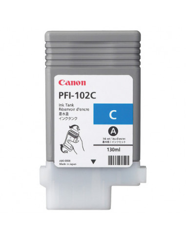 Картридж чернильный Canon PFI-102, 130мл, Голубой