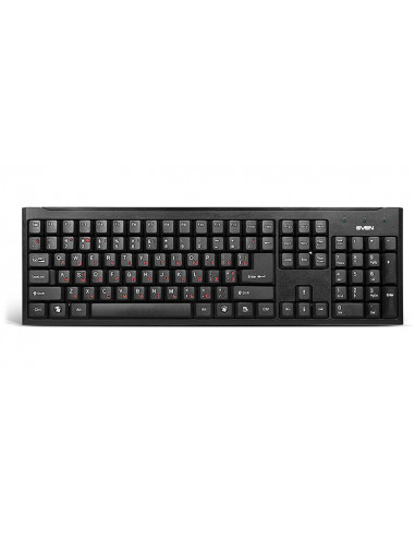 Клавиатура SVEN Standard 303, Проводное, Чёрный