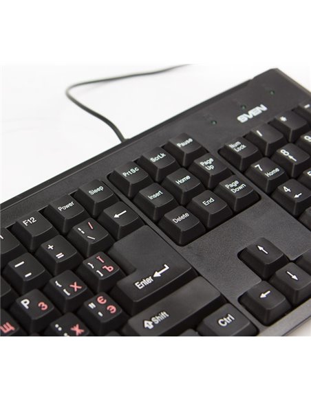 Tastatură SVEN Standard 303, Cu fir, Negru