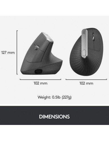 Mouse Wireless Logitech MX Vertical, Negru