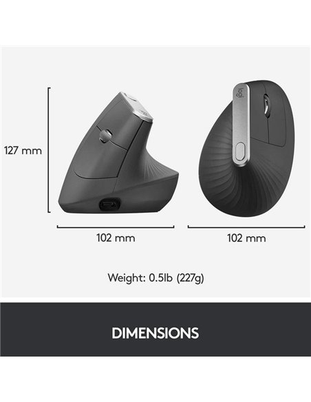 Беcпроводная мышь Logitech MX Vertical, Чёрный Беcпроводная мышь Logitech MX Vertical, Чёрный