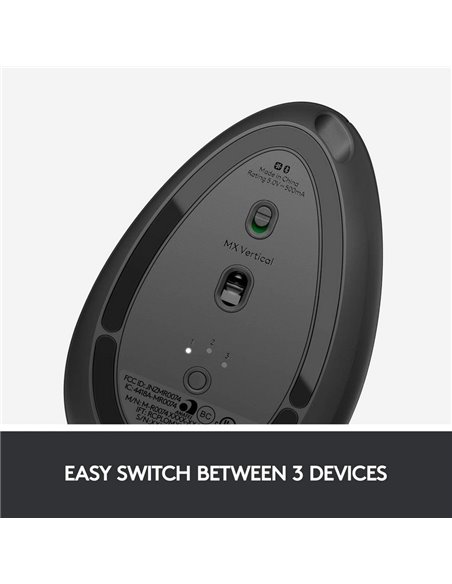 Mouse Wireless Logitech MX Vertical, Negru