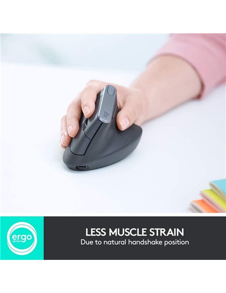 Mouse Wireless Logitech MX Vertical, Negru