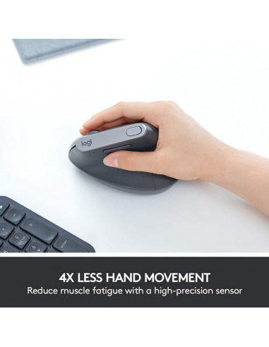 Беcпроводная мышь Logitech MX Vertical, Чёрный