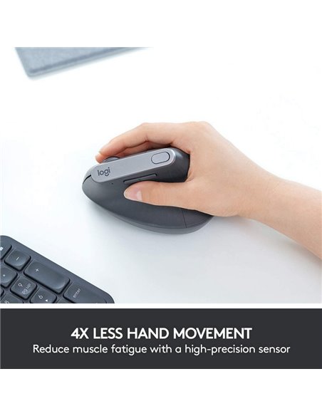 Mouse Wireless Logitech MX Vertical, Negru