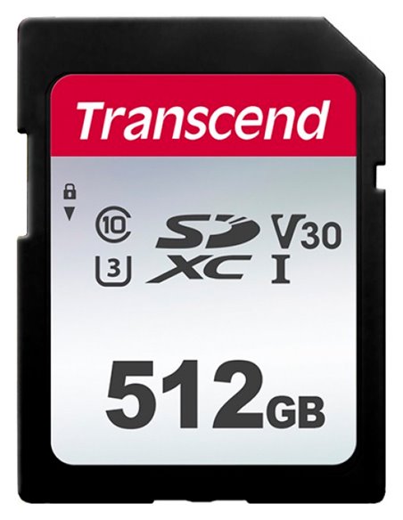 Карта памяти Transcend MicroSDXC Class 10, 512Гб (TS512GSDC300S)