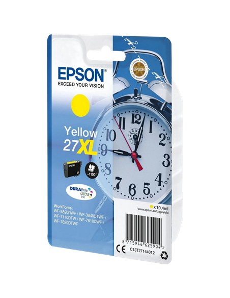 Картридж чернильный Epson 27XL DURABrite Ultra Ink, 10мл, Желтый