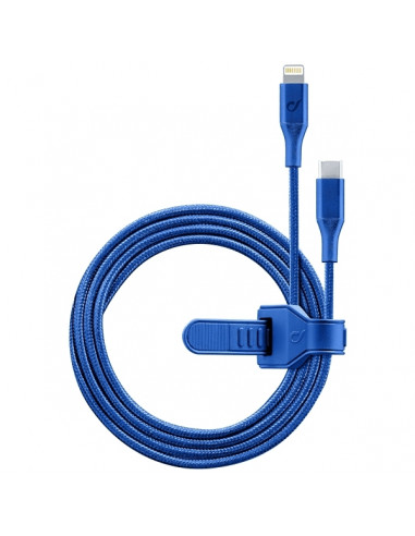 Cablu încărcare și sincronizare Cellularline Satellite MFI, USB Type-C/Lightning, 1m, Albastru