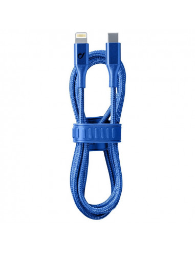 Cablu încărcare și sincronizare Cellularline Satellite MFI, USB Type-C/Lightning, 1m, Albastru