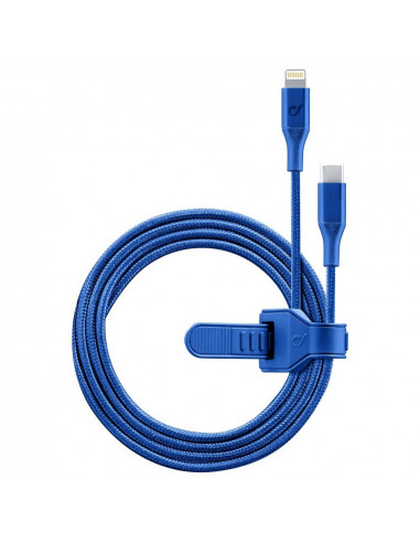 Cablu încărcare și sincronizare Cellularline Satellite MFI, USB Type-C/Lightning, 1m, Albastru