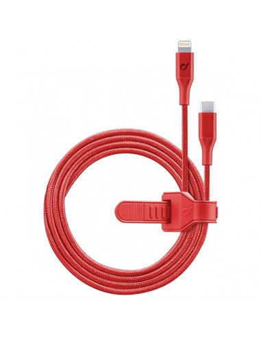Кабель для зарядки и синхронизации Cellularline Satellite MFI, USB Type-C/Lightning, 1м, Красный