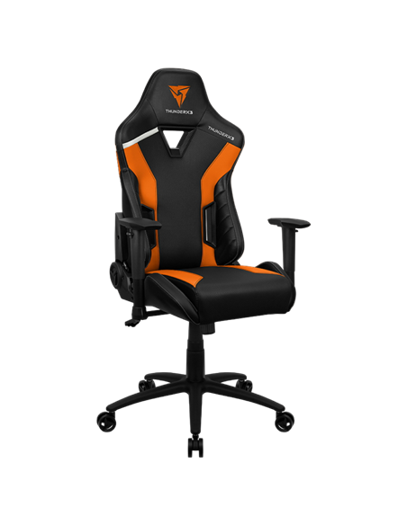 Scaun Gaming ThunderX3 TC3, PU Piele, Negru/Portocaliu