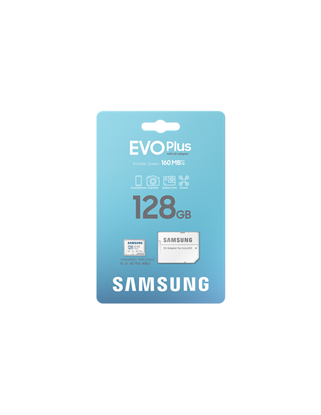 Карта памяти Samsung EVO Plus MicroSDXC, 128Гб (MB-MC128SA/EU)