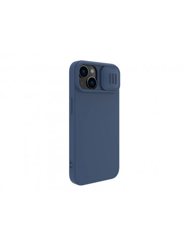 Husă Nillkin iPhone 14, CamShield Silky Silicone, Albastru