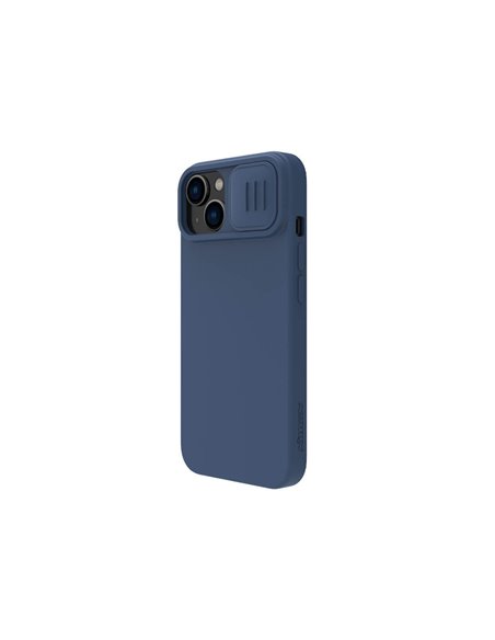 Husă Nillkin iPhone 14, CamShield Silky Silicone, Albastru