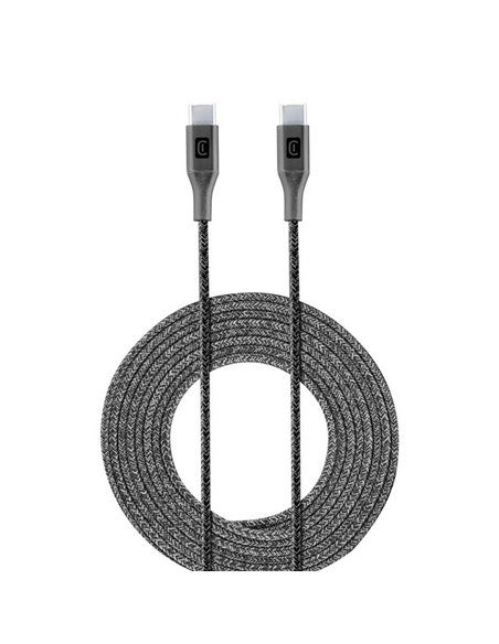 Кабель для зарядки и передачи данных Cellularline Long Cable, USB Type-C/USB Type-C, 2,5м, Чёрный