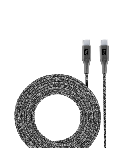 Кабель для зарядки и передачи данных Cellularline Long Cable, USB Type-C/USB Type-C, 2,5м, Чёрный