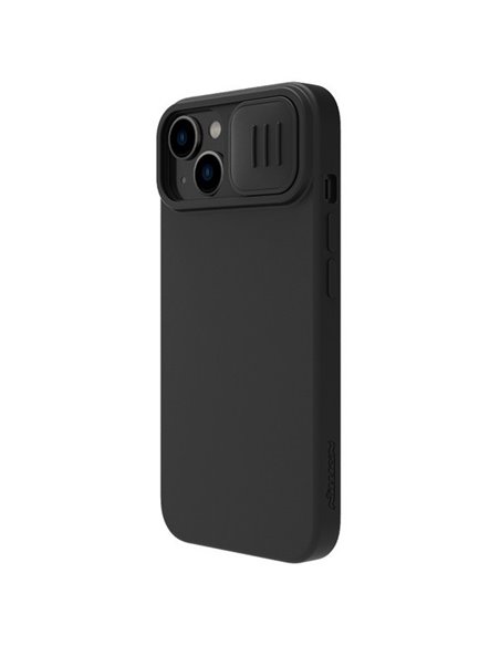 Чехол Nillkin iPhone 14 CamShield Silky Magnetic Silicone, Чёрный